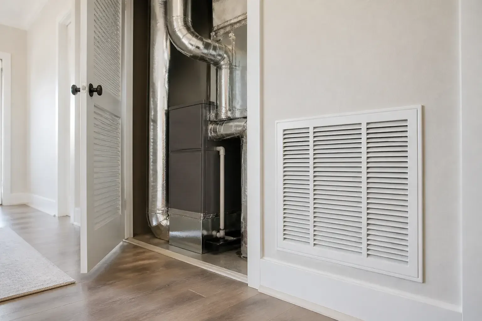 Clean vents and ductwork in a residential interior
